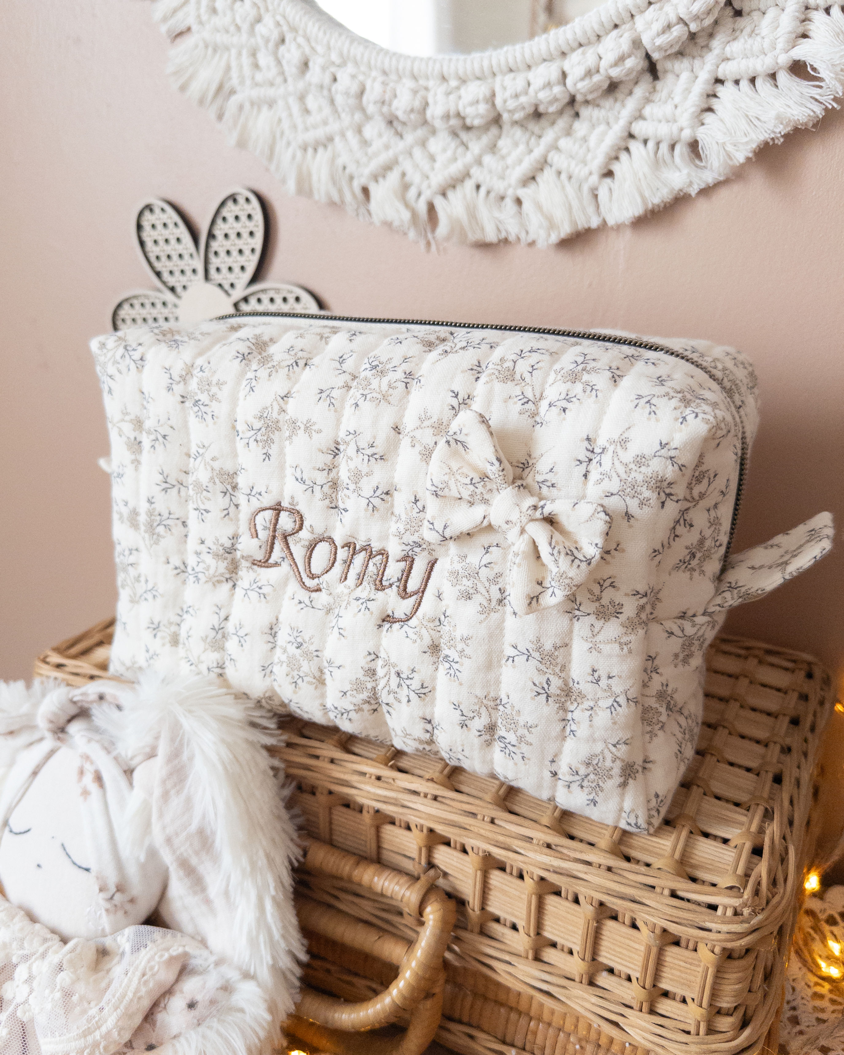 Trousse de toilette matelassée " Romy "