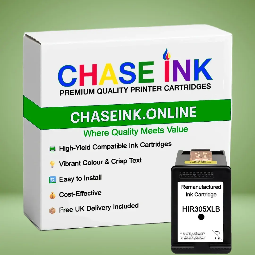 305XL Remanufactured HP Black Ink Cartridge – Extra High-Yield