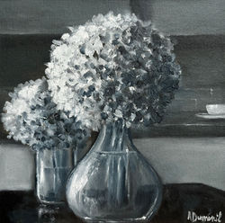 Hortensias dans la cuisine