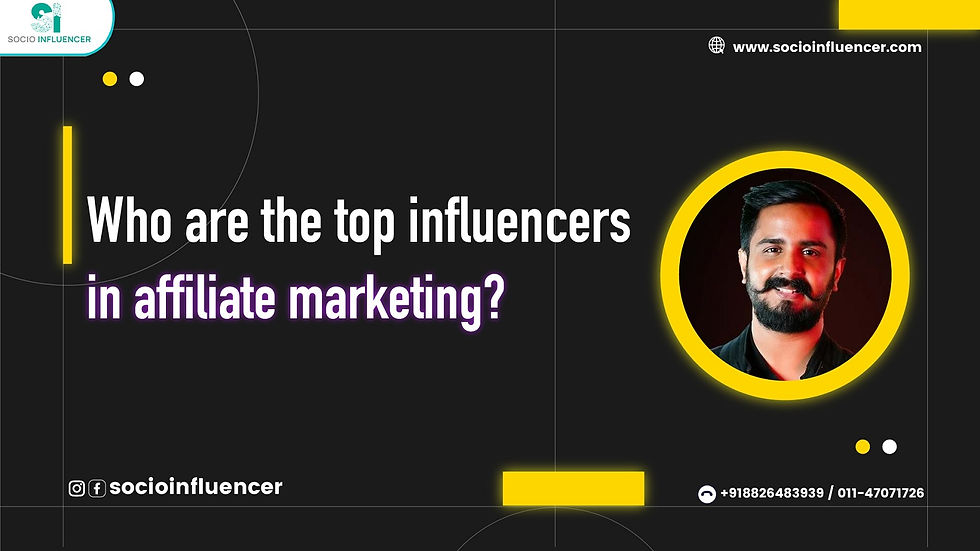Influencers in affiliate marketing