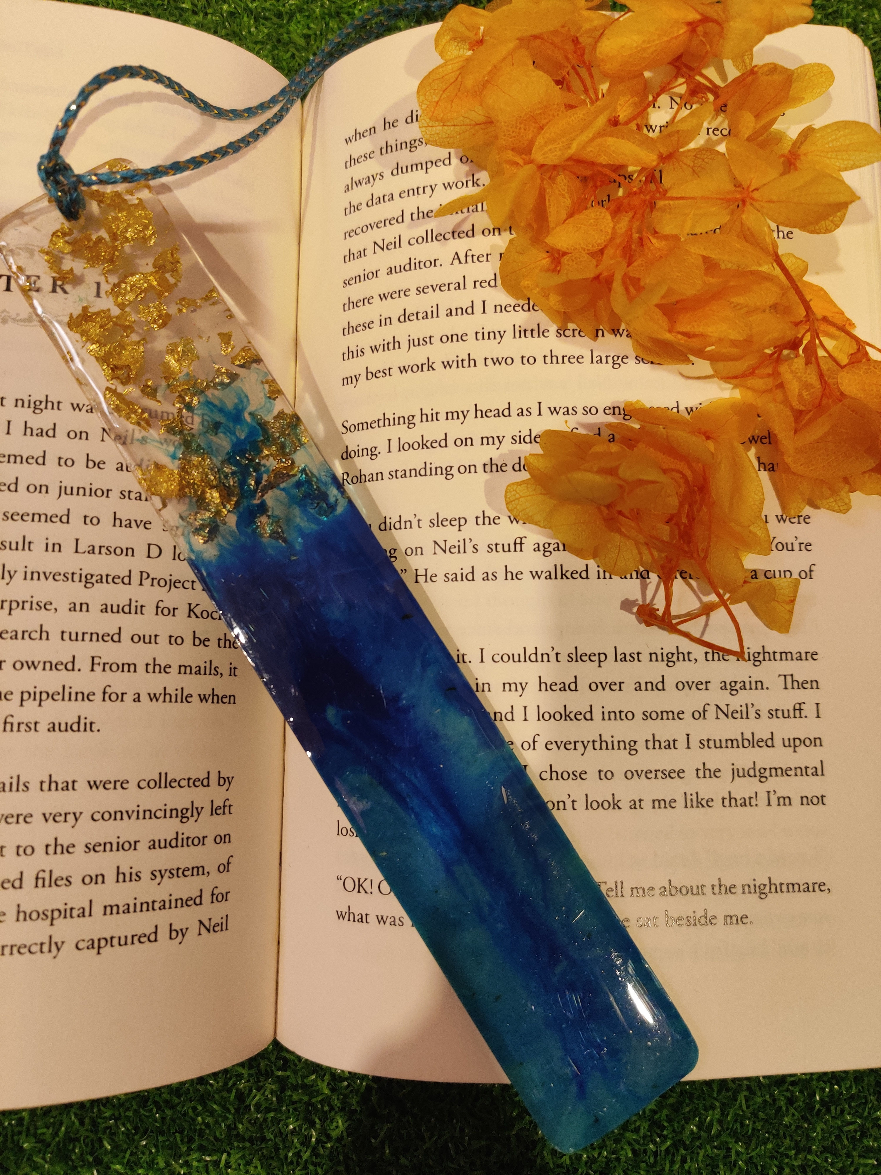 Resin Bookmark- Ravishing Blue