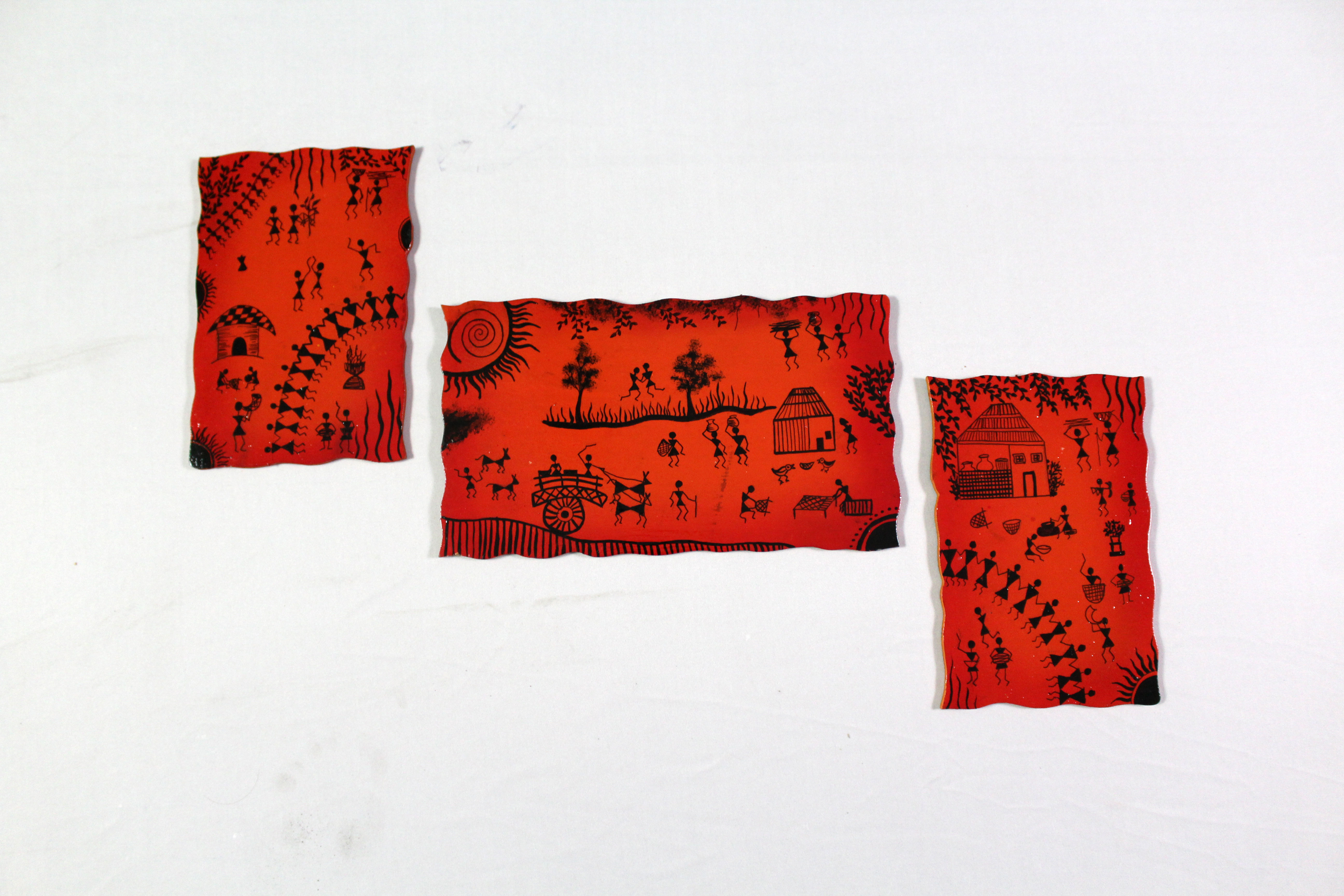 Warli Art wall decor- 3 pieces