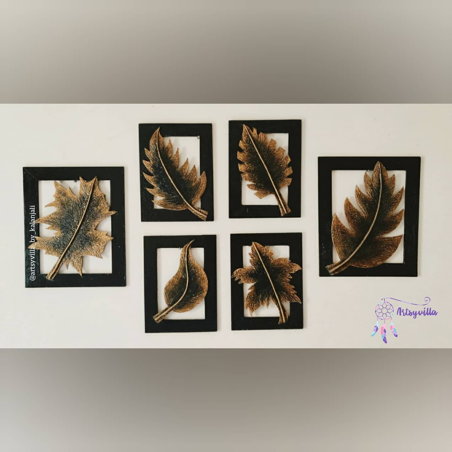Leaves 6 panel mural