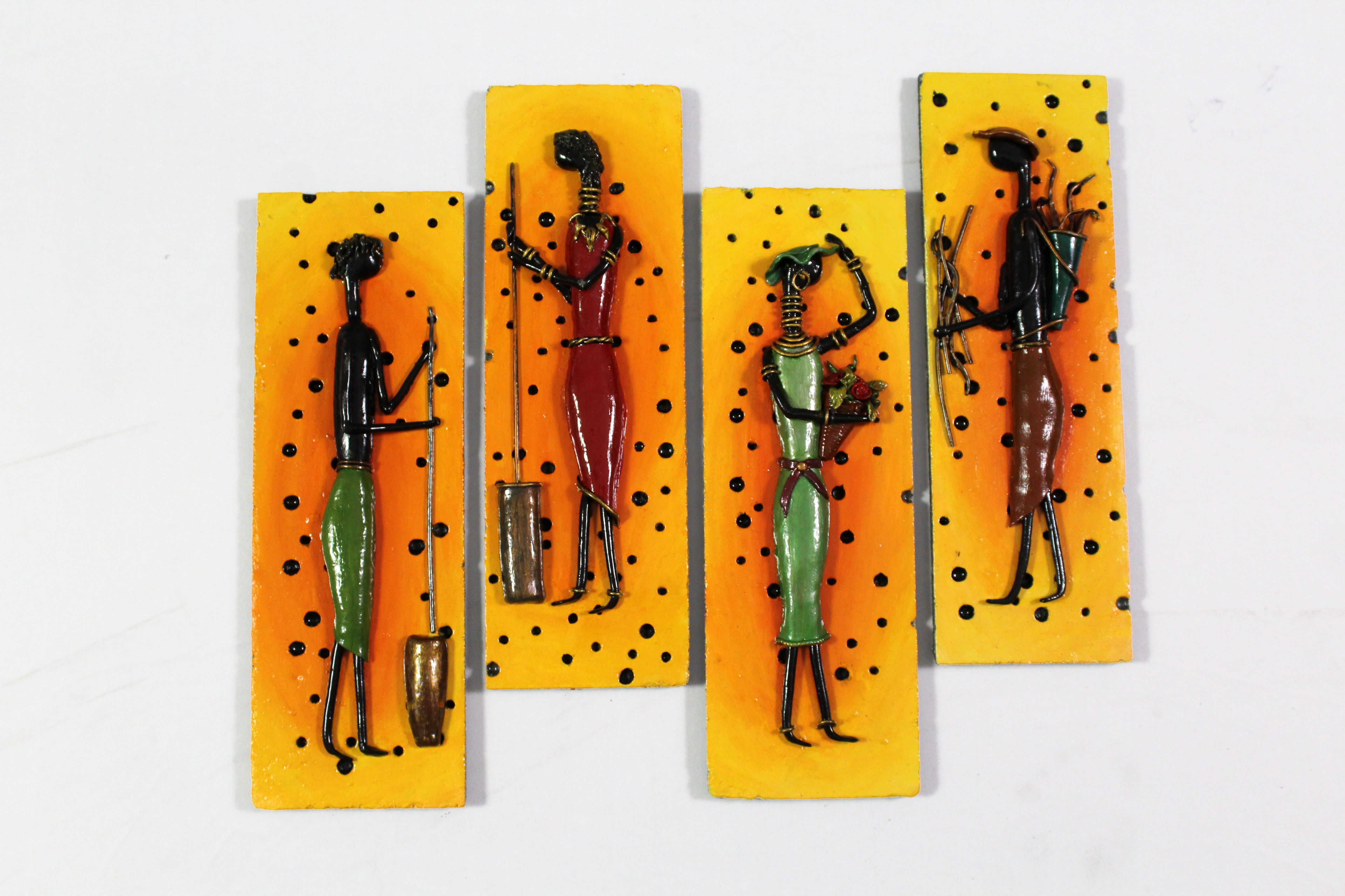 African Tribal Artwork 10 (Set of 4)