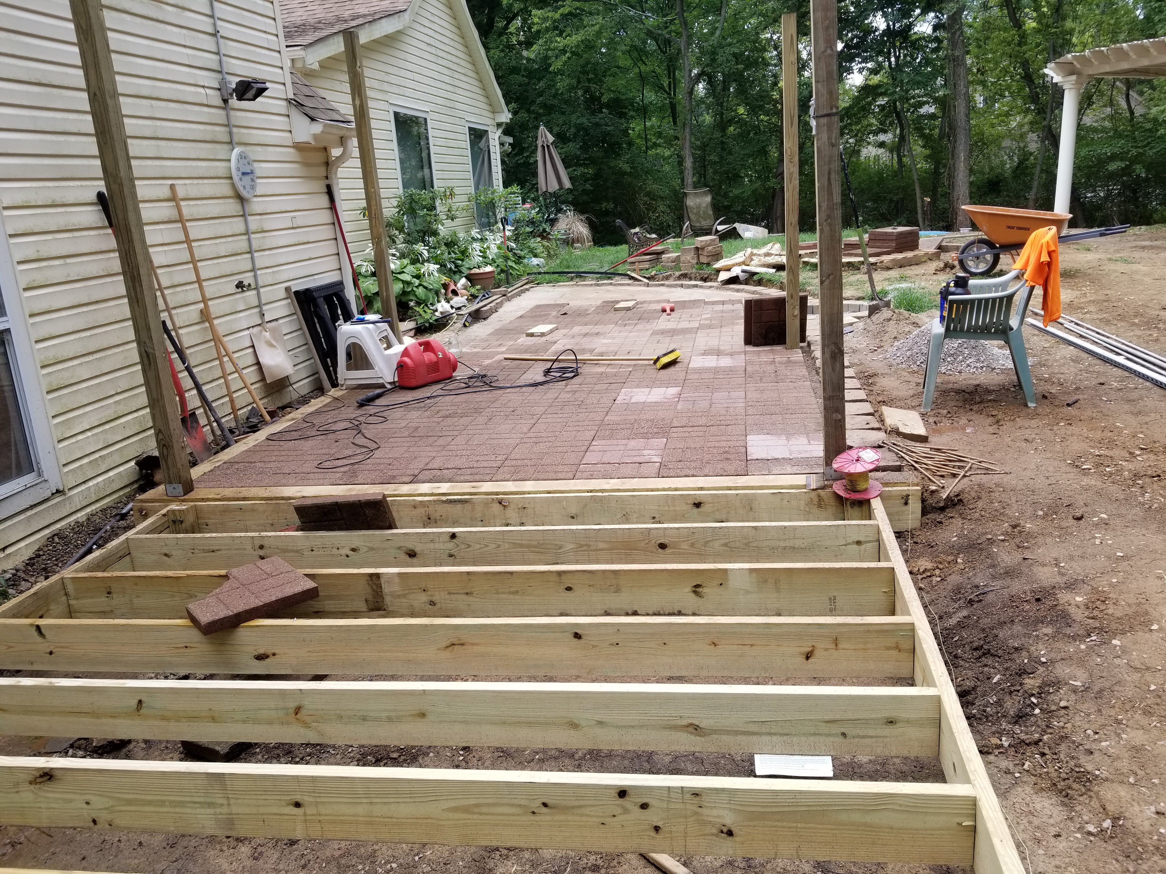 Paver Patio and Deck Install
