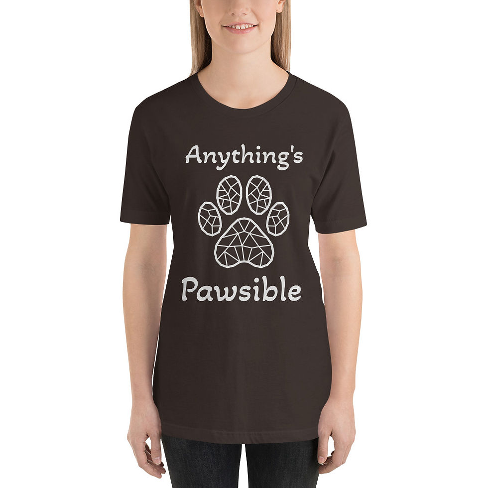 Thumbnail: Anything's Pawsible Short-Sleeve Unisex T-Shirt