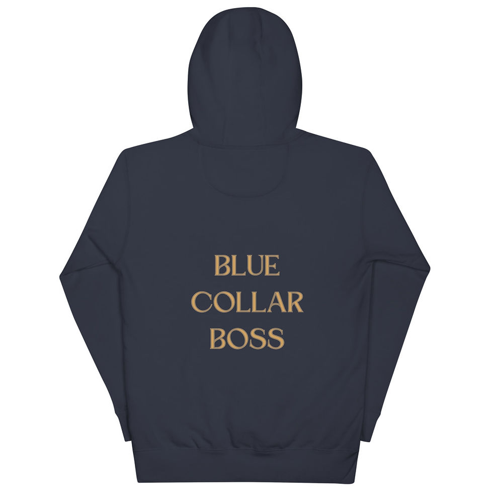 Thumbnail: Blue Collar Boss Unisex Hoodie- Skull
