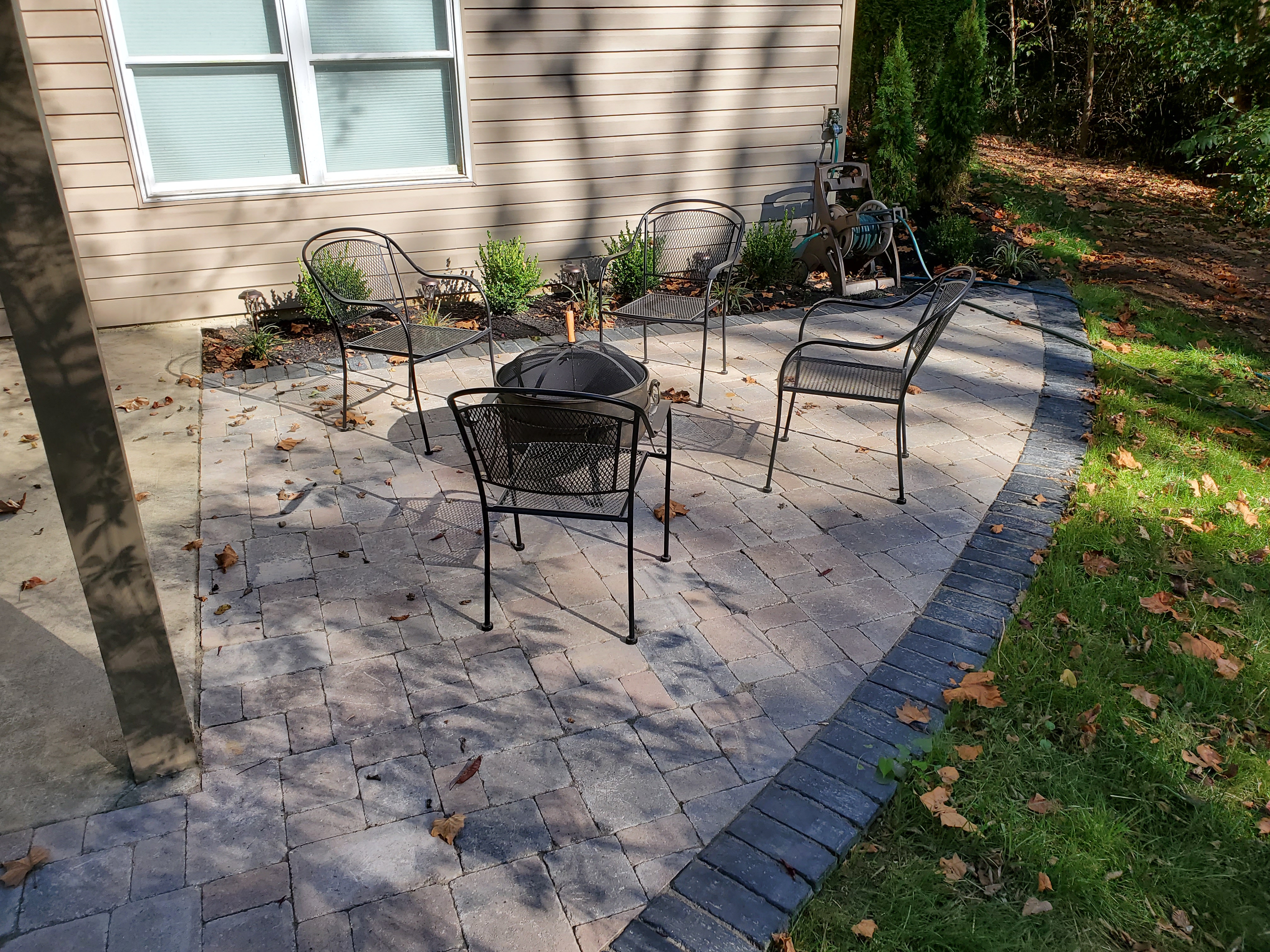 Paver patio and landscape install