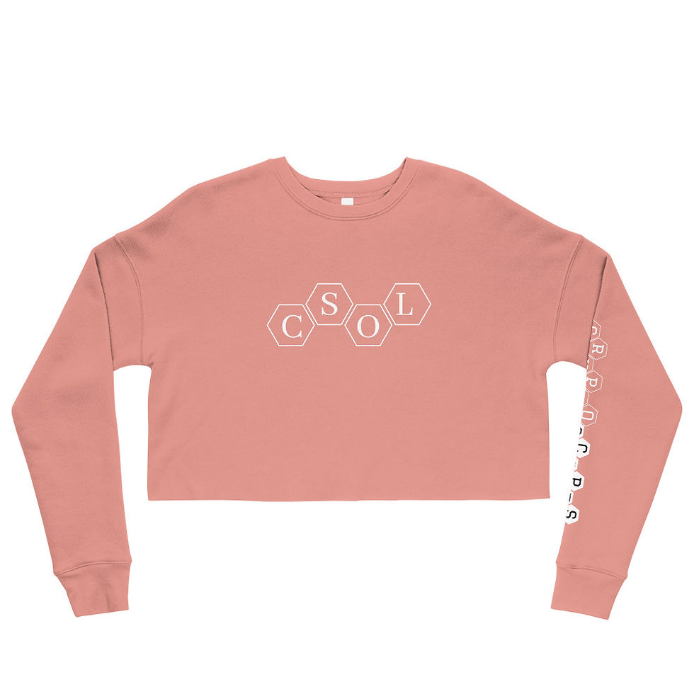 CSOL Crop Sweatshirt w/ Left sleeve text