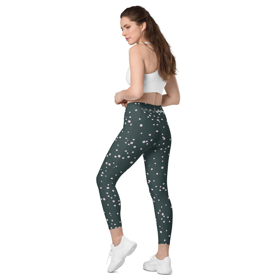 Thumbnail: CSOL Crossover leggings w/ pockets- Snow Flake