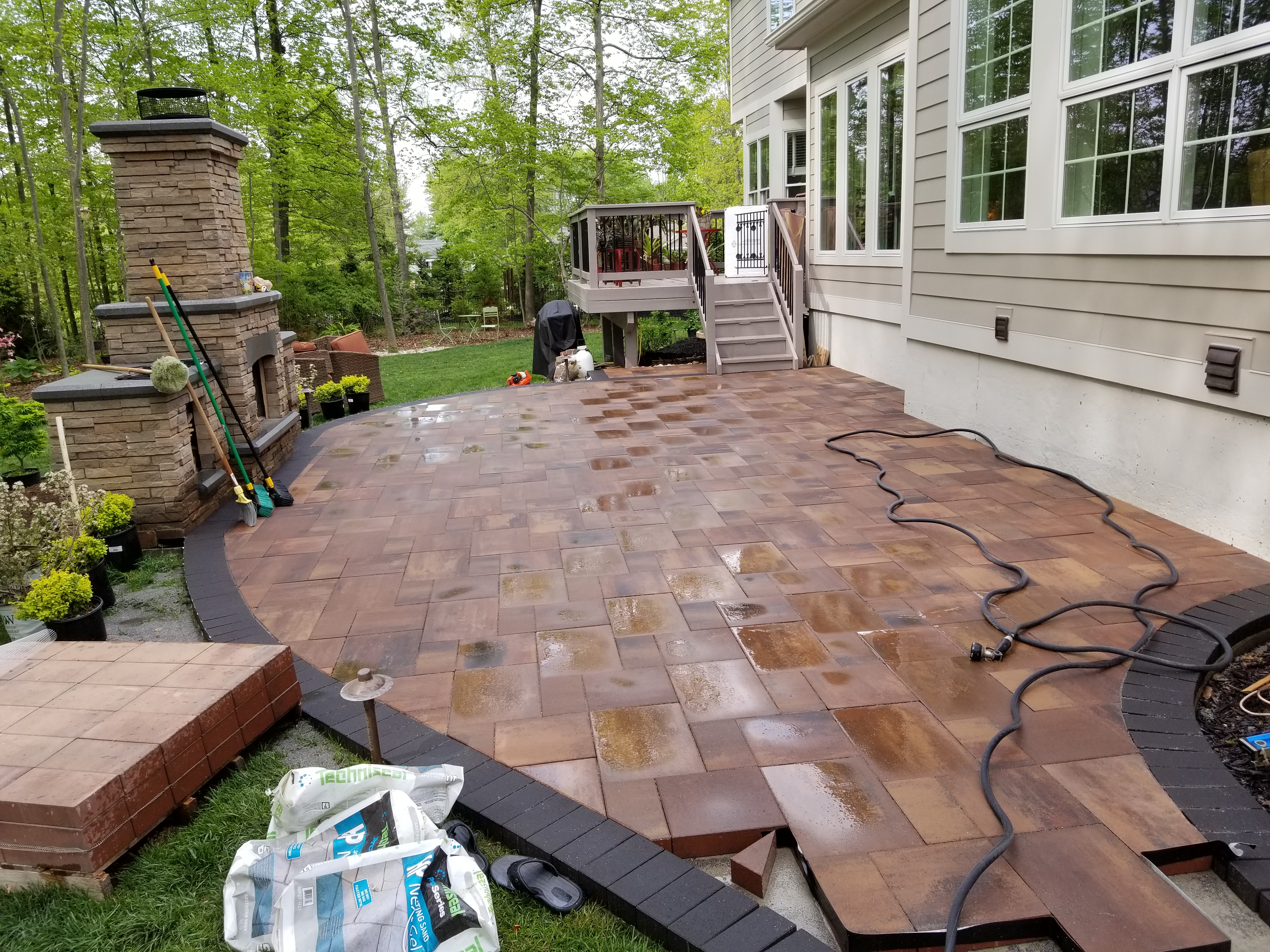 Concrete Overlay and Fireplace Install