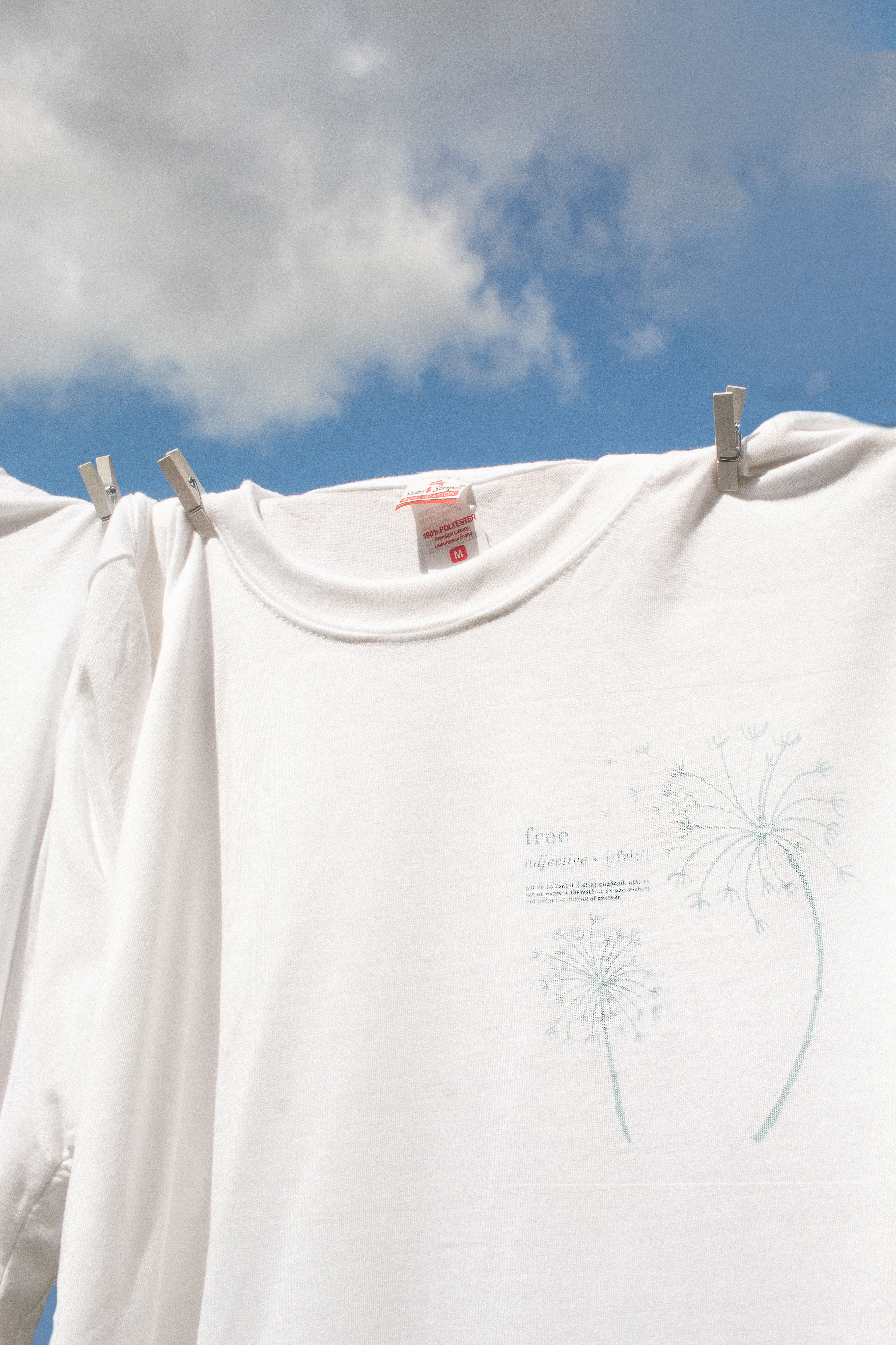 Oversized Dandelion White T-Shirt