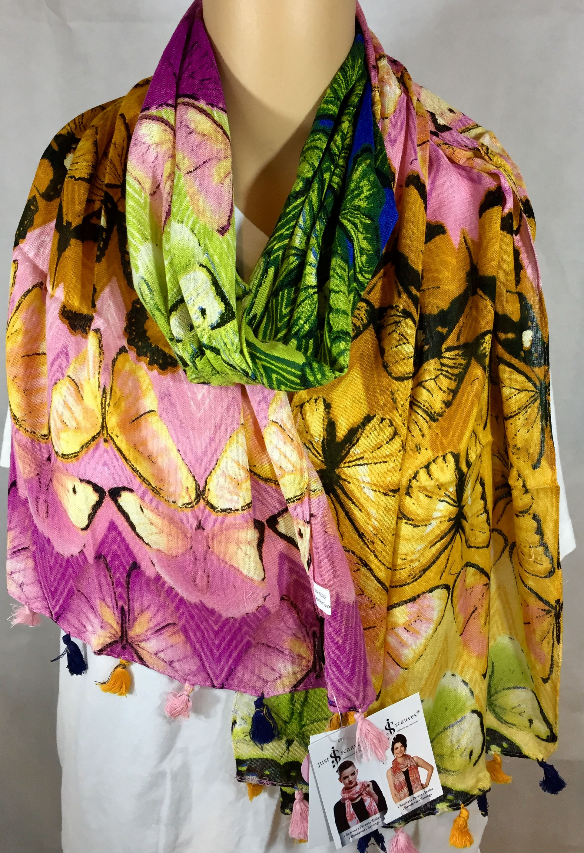 Hand dyed Printed Scarves