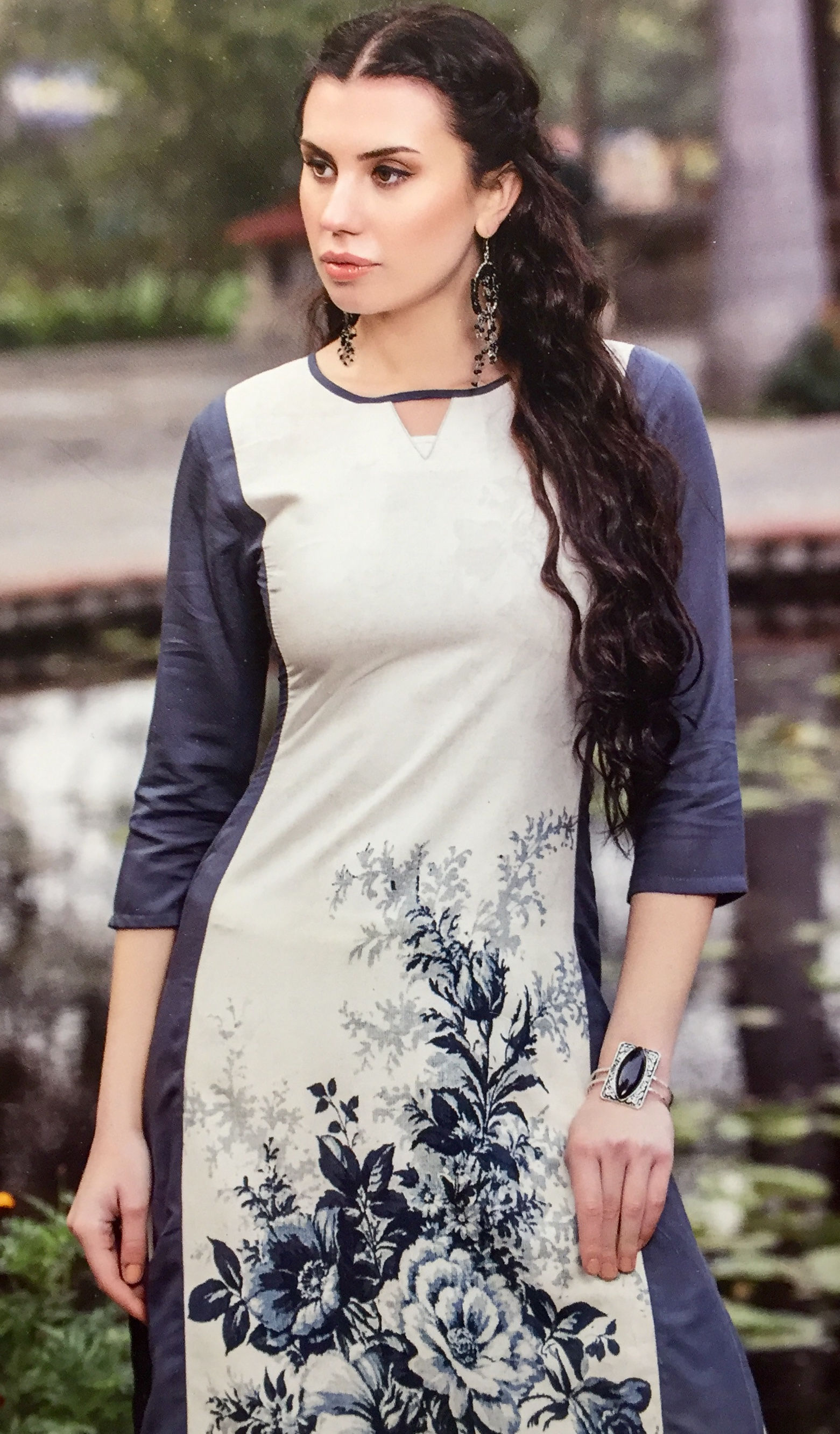 Digital Printed Crepe & Rayon Kurta