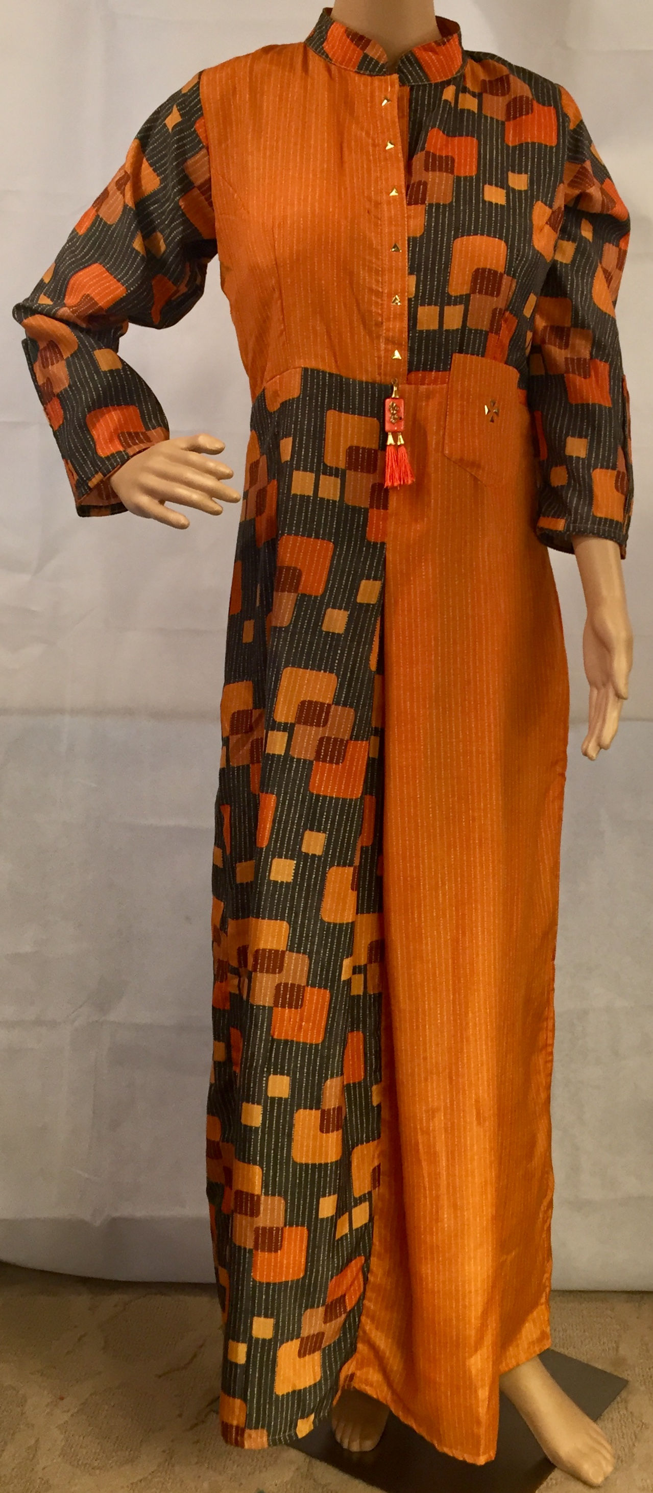 Party wear Kurta - Mustard & Black