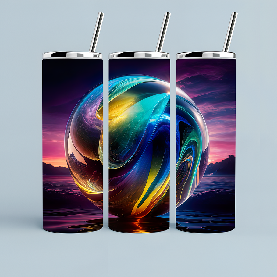 Soccer Ball Aurora 20oz Skinny Tumbler