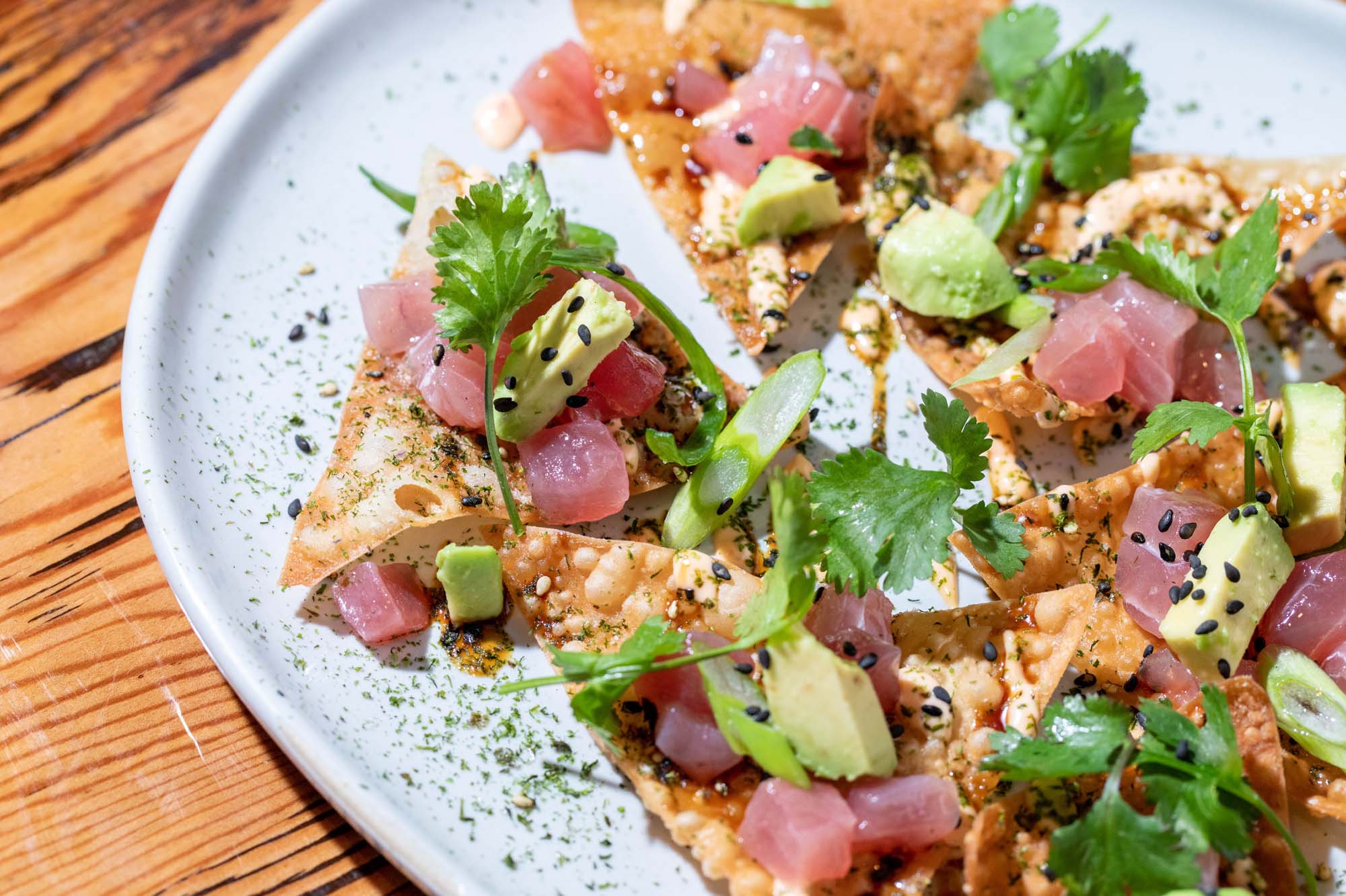 Ahi Wonton Nachos