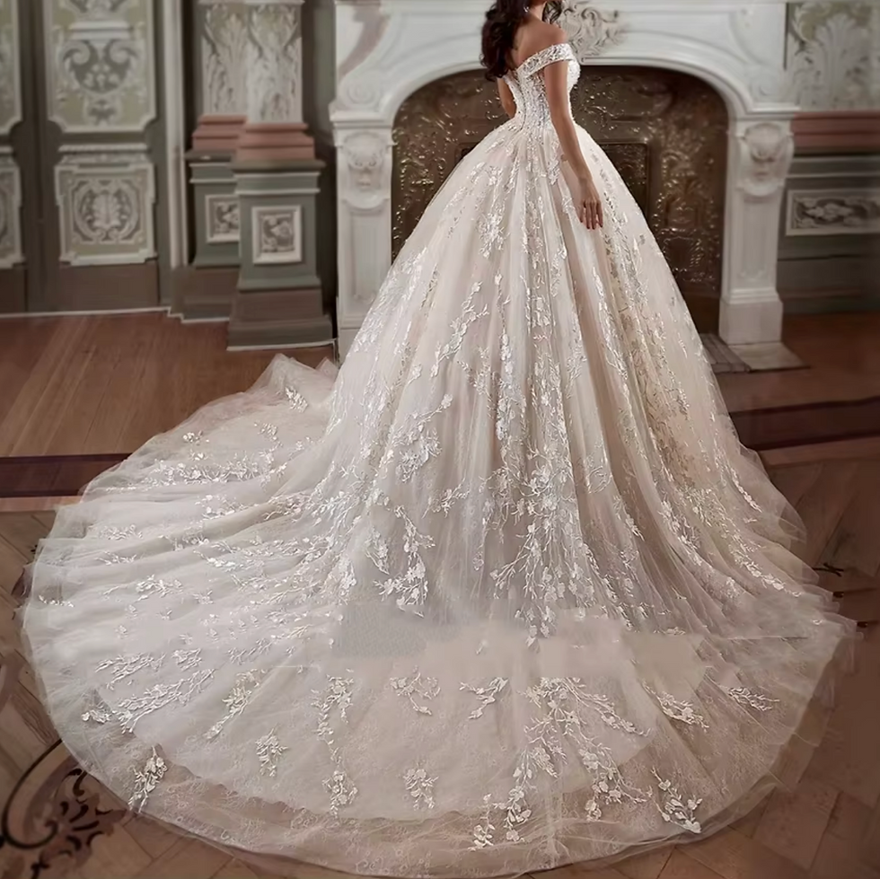Thumbnail: Luxury Princess Ball Gown Wedding Dress | Sweetheart Neckline, Off-the-Shoulder,