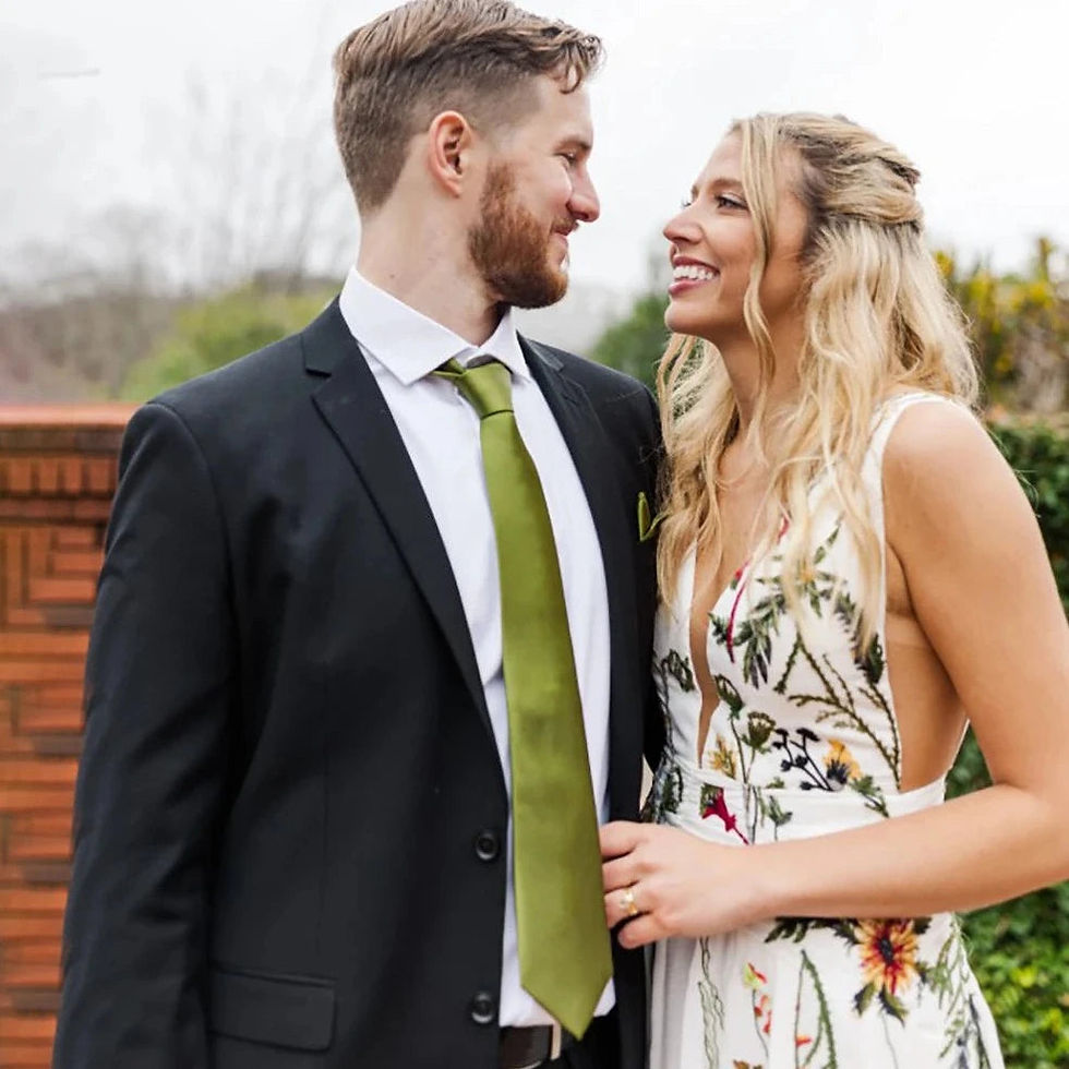 Thumbnail: Enchanted Wildflower A-Line Wedding Dress | Plunging V-Neck Unique Embroidered B