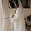 Thumbnail: Boho Chic Satin Mermaid Wedding Dress with Flare Sleeves and Lace-Up Back - Simp