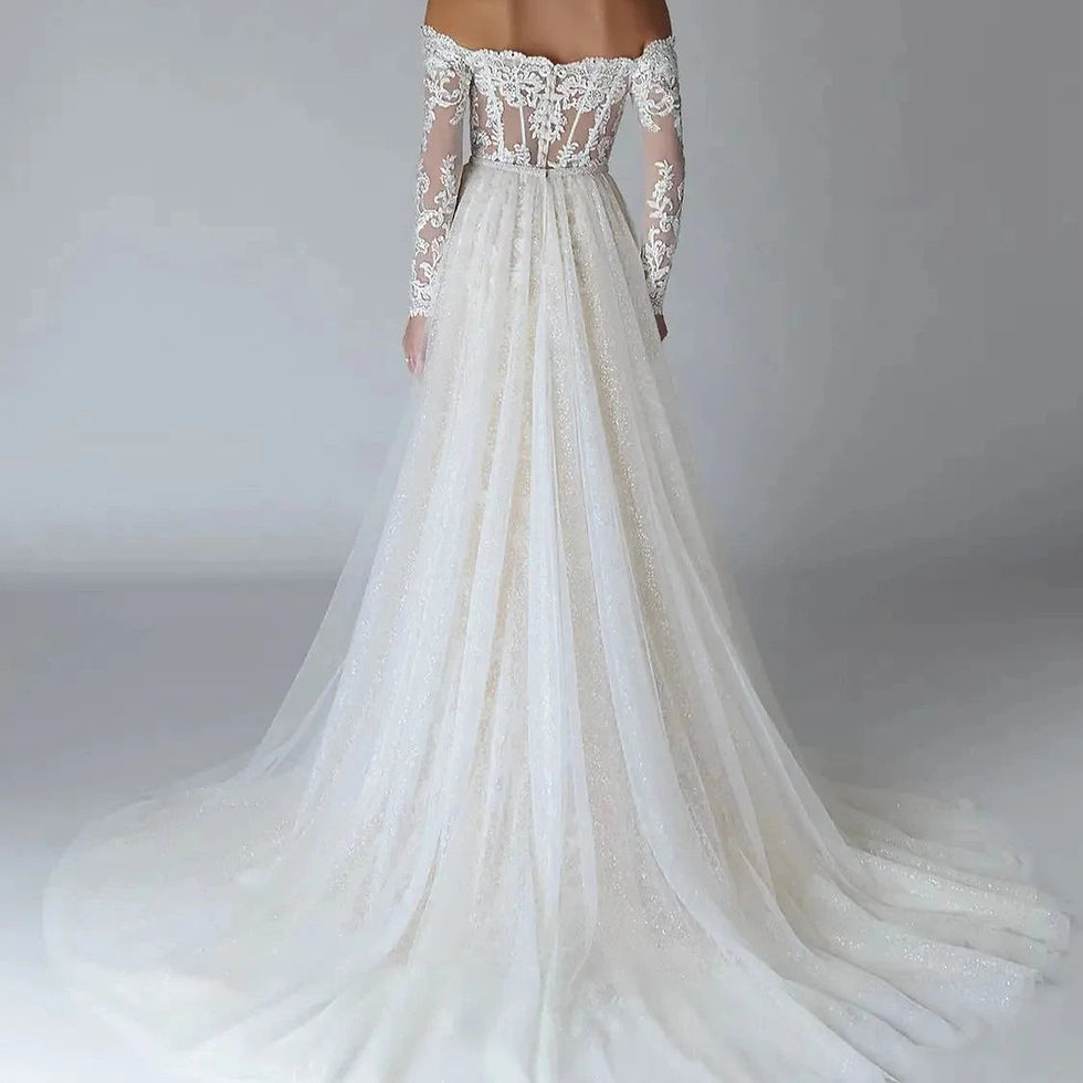 Thumbnail: Elegant Off-the-Shoulder Sweetheart Mermaid Wedding Dress with Lace Applique and