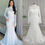Thumbnail: Simple Elegance Bespoke Wedding Dress with Illusion High Neck and Full Lace Slee