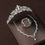 Thumbnail: Luxury Silver Color Crystal Water Drop Bridal Jewelry Set - Rhinestone Tiara wit