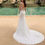 Thumbnail: Elegant Mermaid Wedding Dress with Lace Accents and Illusion Waistline | Modern 