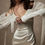 Thumbnail: V-Neck Mermaid Wedding Dress with Spaghetti Straps