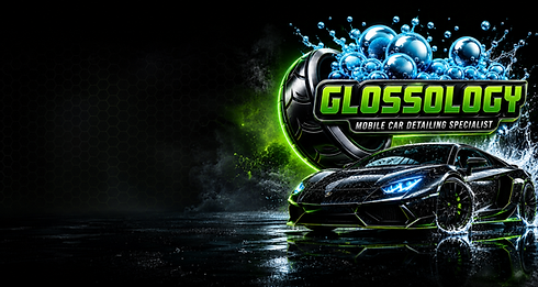 Glossology Mobile Car Detailing Specialist logo with car