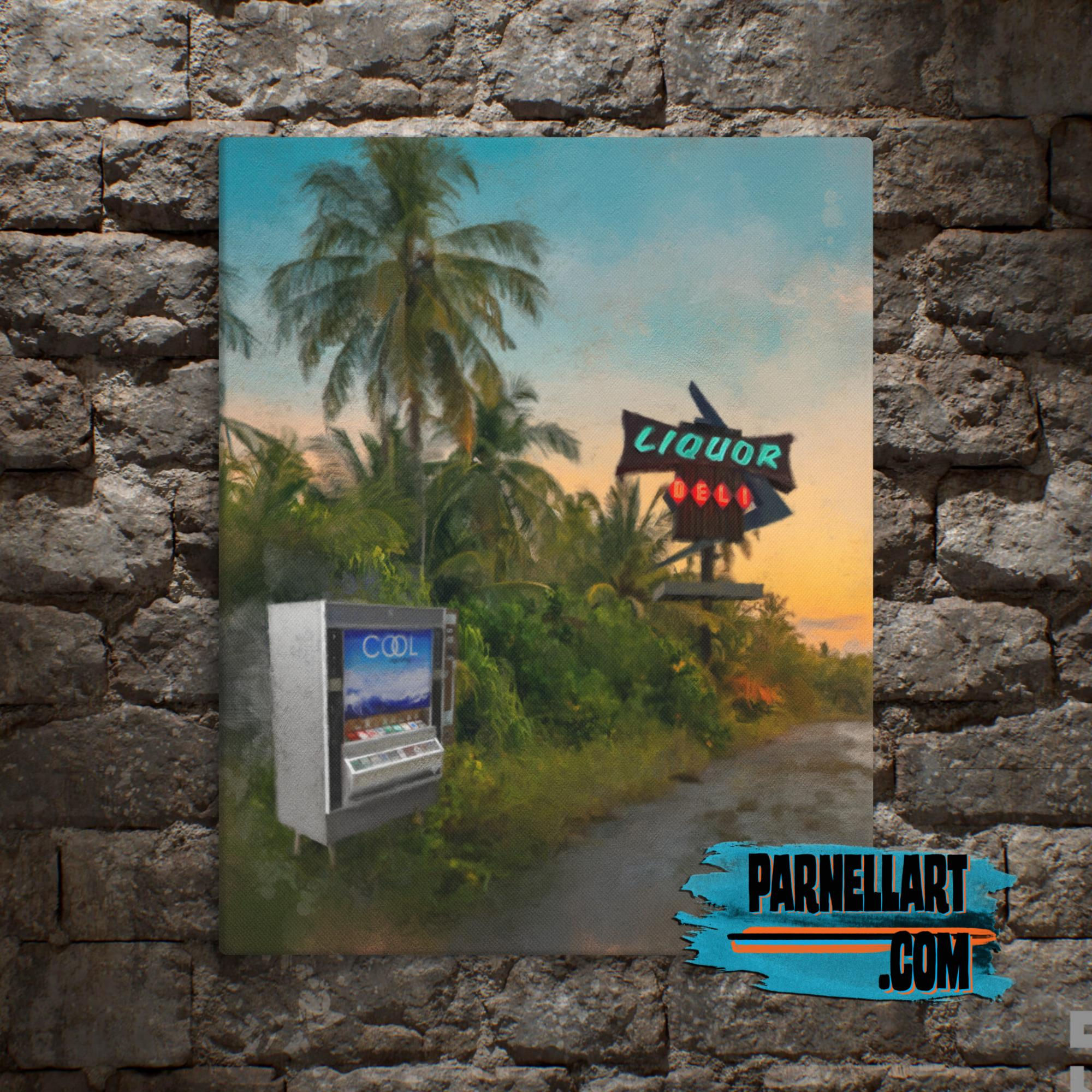 The Cigarette Machine at the end of the road - canvas print