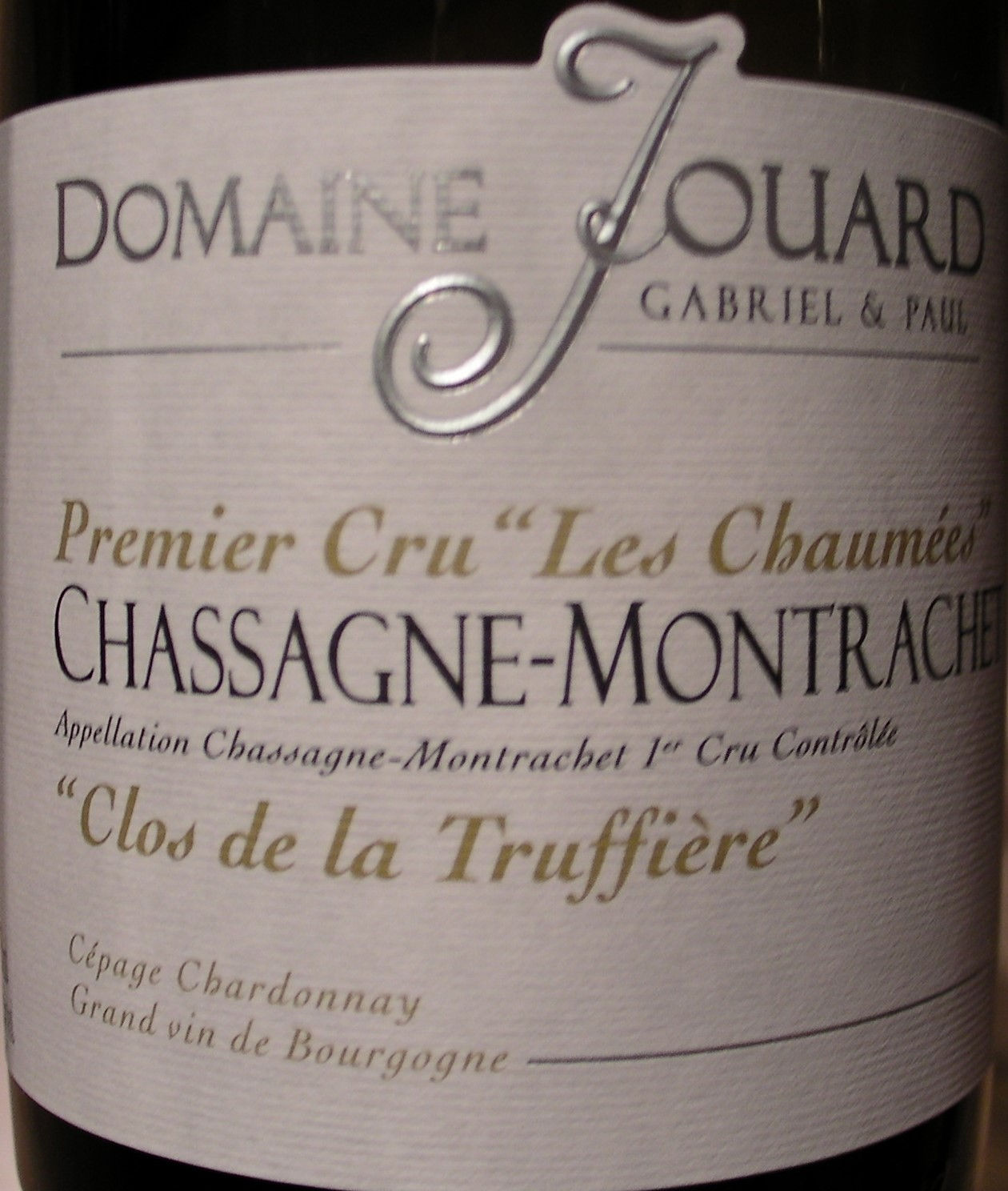 Chassagne-Montrachet 1er Cru "Les Chaumées"  2020 JOUARD G&P Blanc