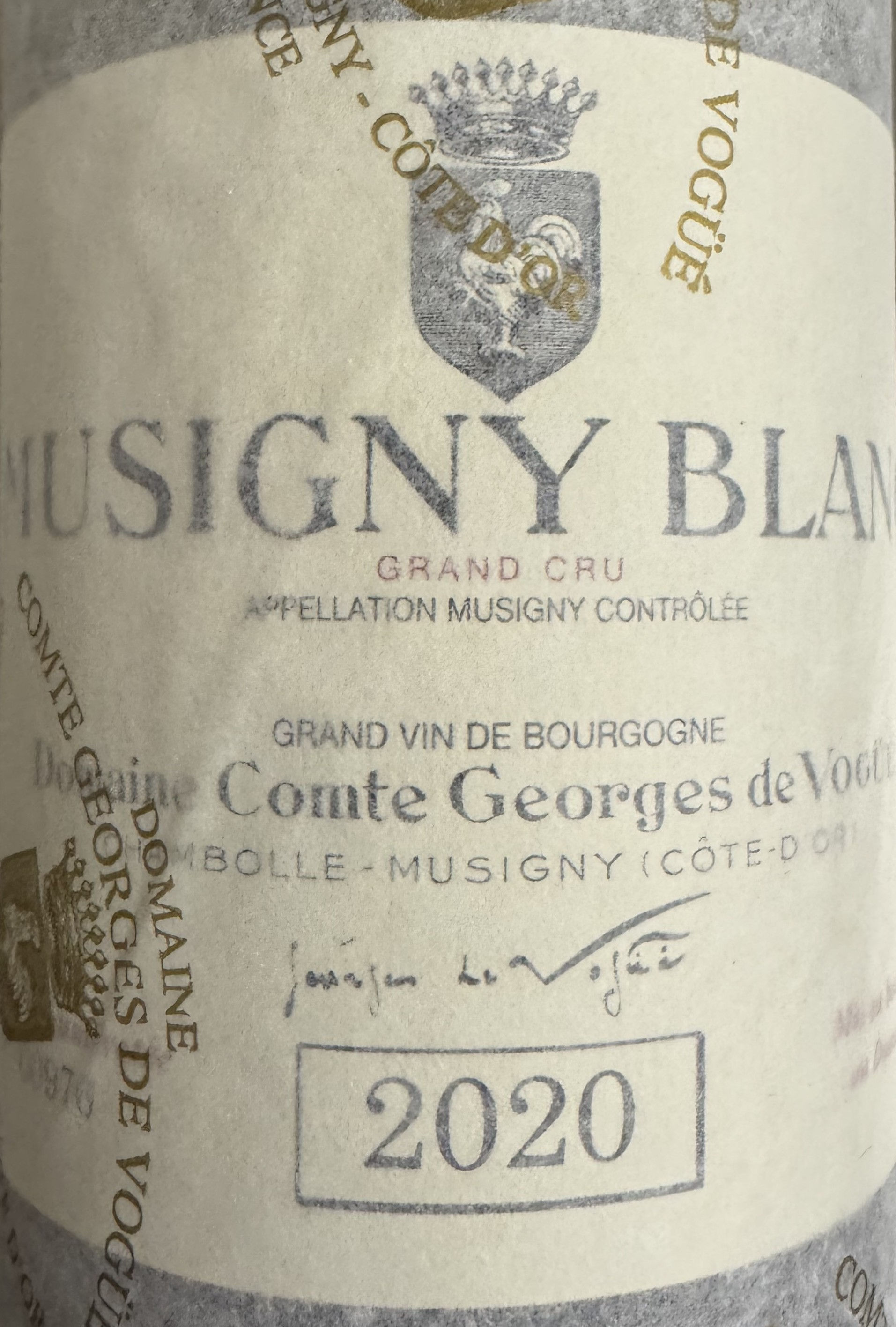 Musigny Blanc Grand Cru 2020 Comte G. de VOGÜE Blanc