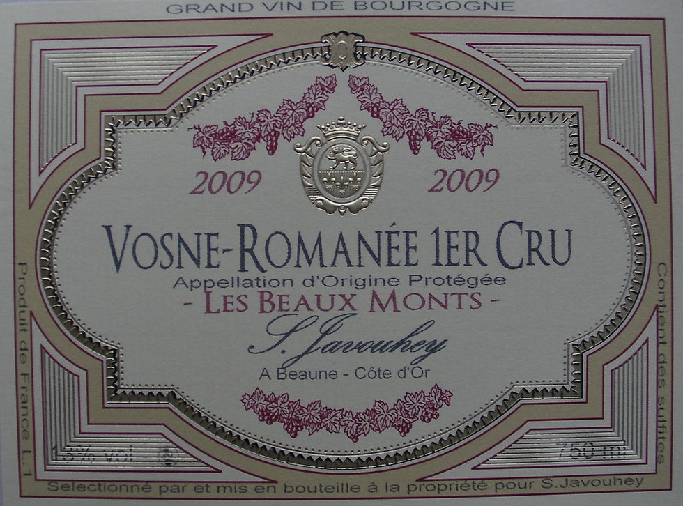Vosne-Romanée 1er Cru "Les Beaux Monts" 2009 S.JAVOUHEY Rouge