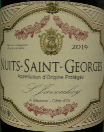 Nuits-Saint-Georges Magnum 2019 S.JAVOUHEY Rouge