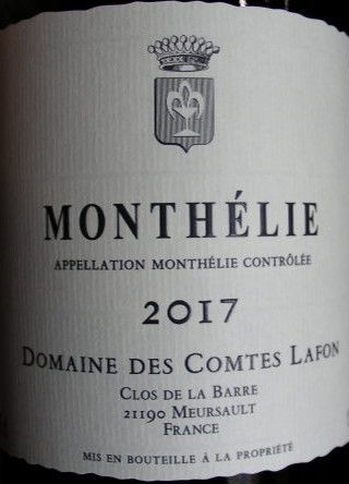 Monthélie 2017 Comtes LAFON Blanc