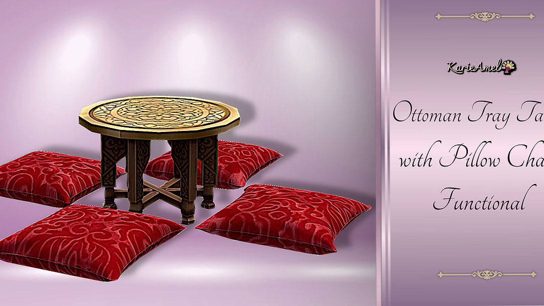 🪔 Ottoman Tray Table ~ Functional 🪔
