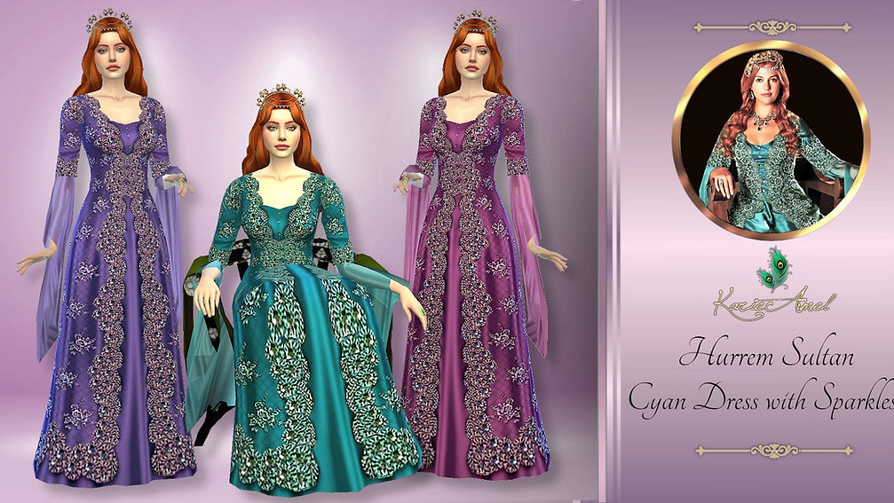 🦢 Hurrem Sultan Cyan Dress 🦢

