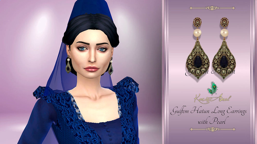 🥭 Gulfem Hatun Long Earrings with Pearl 🥭