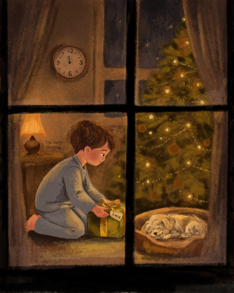 A Christmas Story, kidlit art, picturebook illustration, kidlit, children's book illustrator