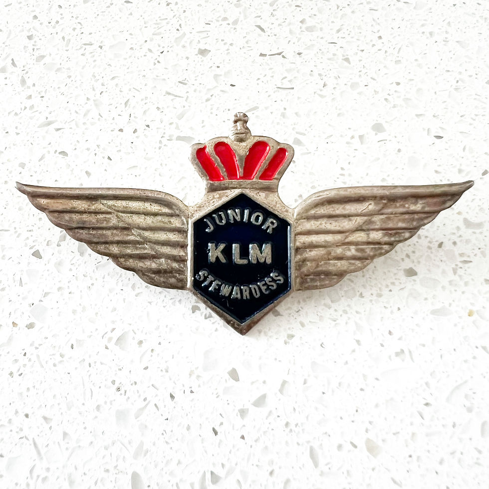 KLM Stewardess Wings Badge 1970's