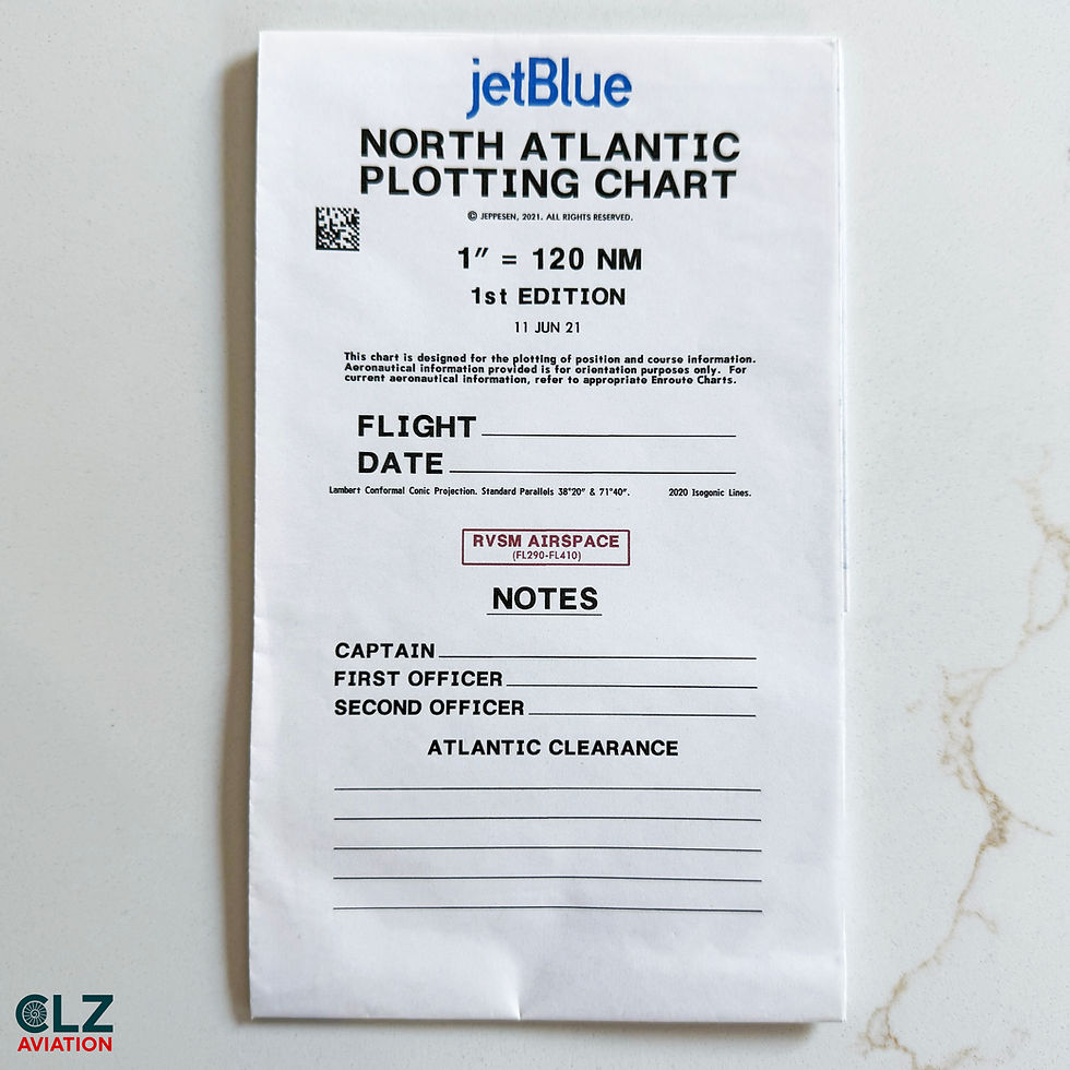 Thumbnail: JetBlue Airbus A321 Pilot North Atlantic Plotting Chart