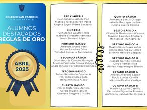 Estudiantes Destacados Abril [Reglas de Oro]