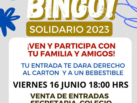 Gran Bingo Solidario este Viernes 16 de Junio