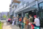 The lively outdoor patio at Break Rock Brewing Co.