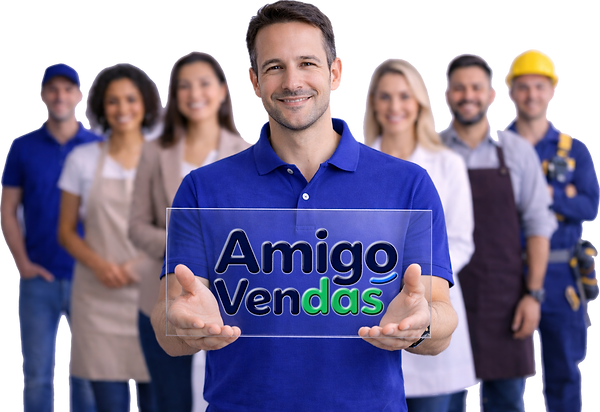 Empreendedores satisfeitos usando ferramenta para criar anúncios no WhatsApp