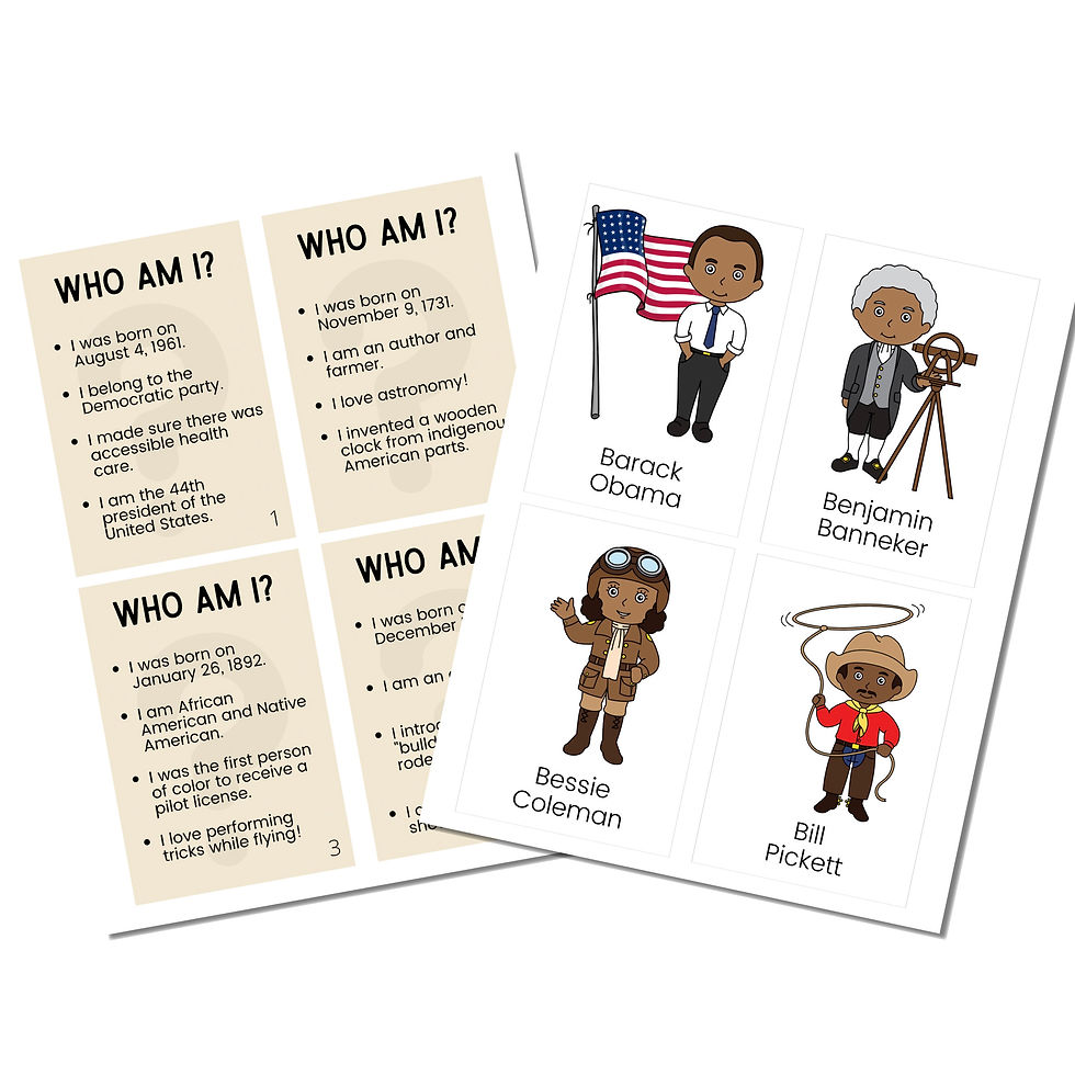 Thumbnail: 26 Important Figures in Black History Flashcards with Matching Game