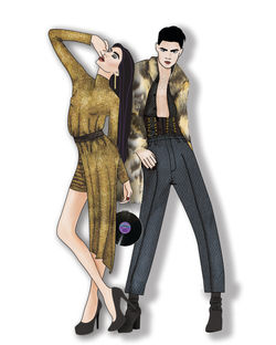 fashion show illustrations