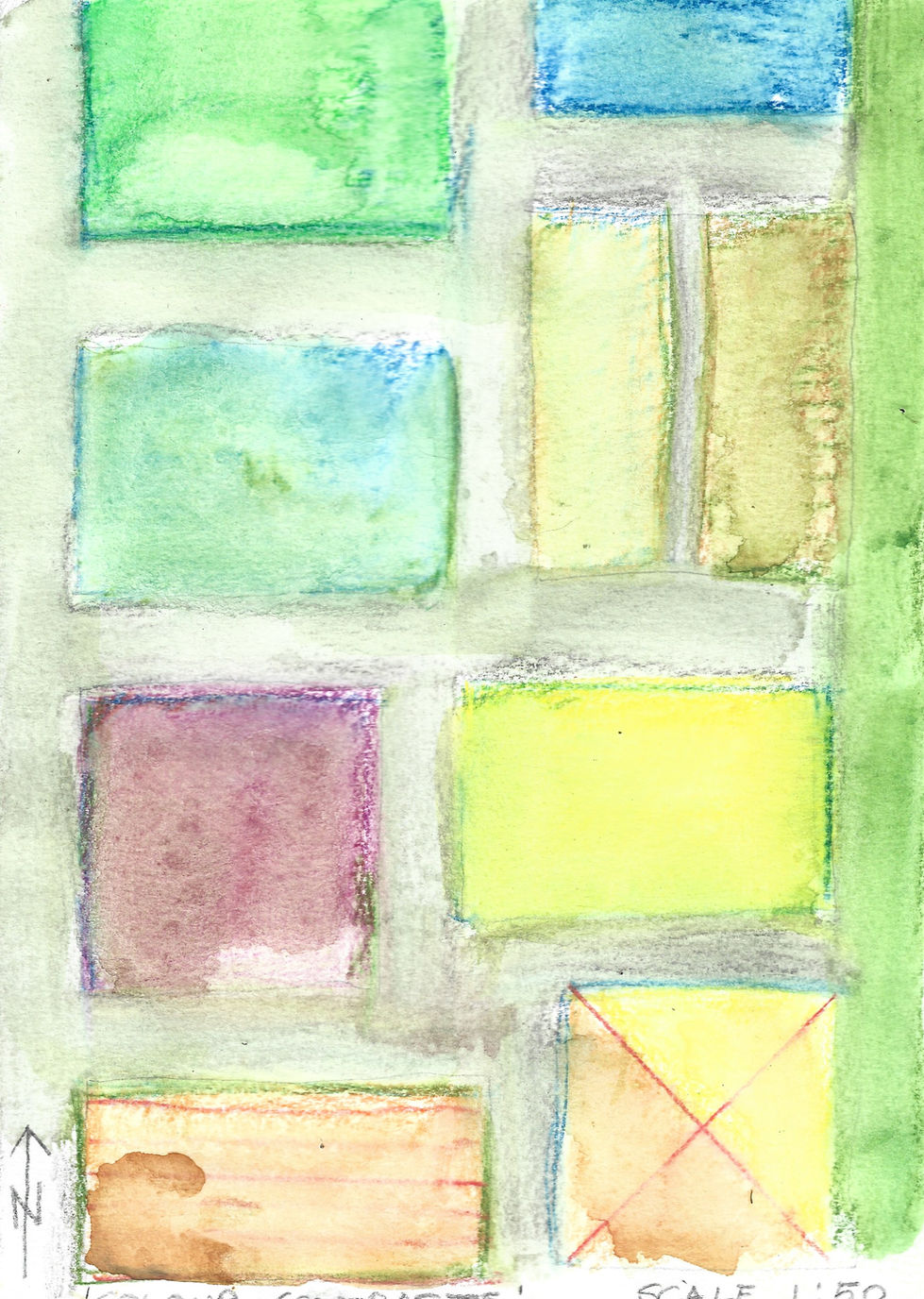 Solid colour sensory garden