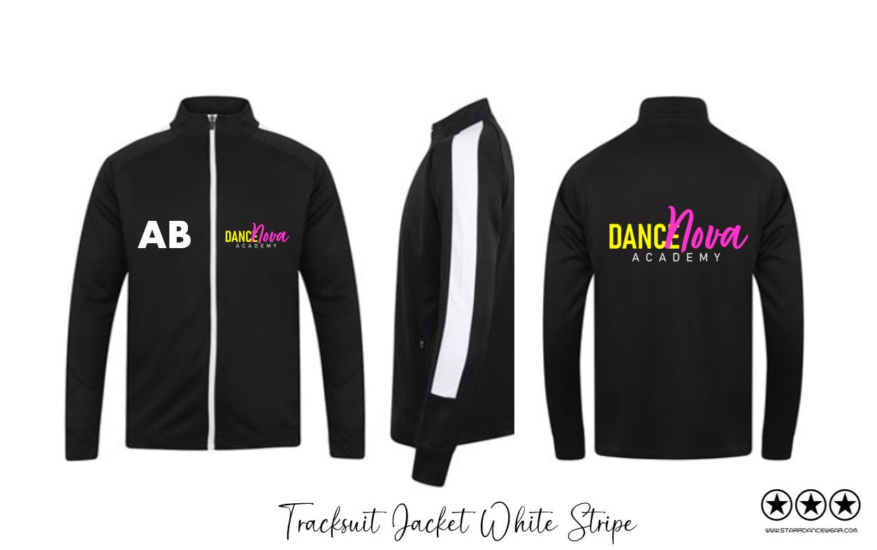 Dance Nova - Tracksuit Jacket White Stripe (Pink/Yellow)